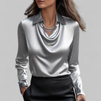 Scarlett | Women’s Elegant Long Sleeve Satin Blouse